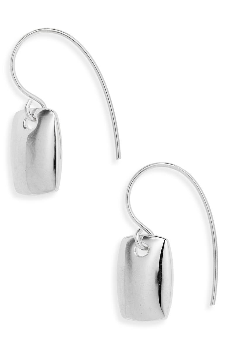 Argento Vivo Sterling Silver Rectangle Disc Drop Earrings, Main, color,
