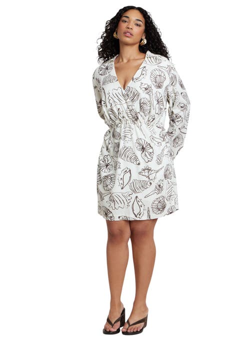 Printed Linen Mini Dress