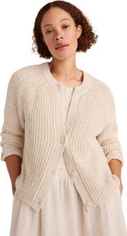 Haven Well Within Cotton Tape Yarn V-Neck Cardigan