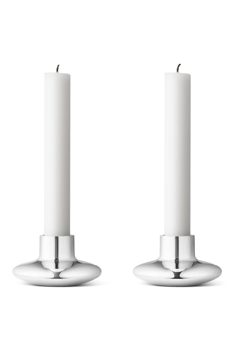 Koppel Set of 2 Candleholders, Main, color, STAINLESS STEEL