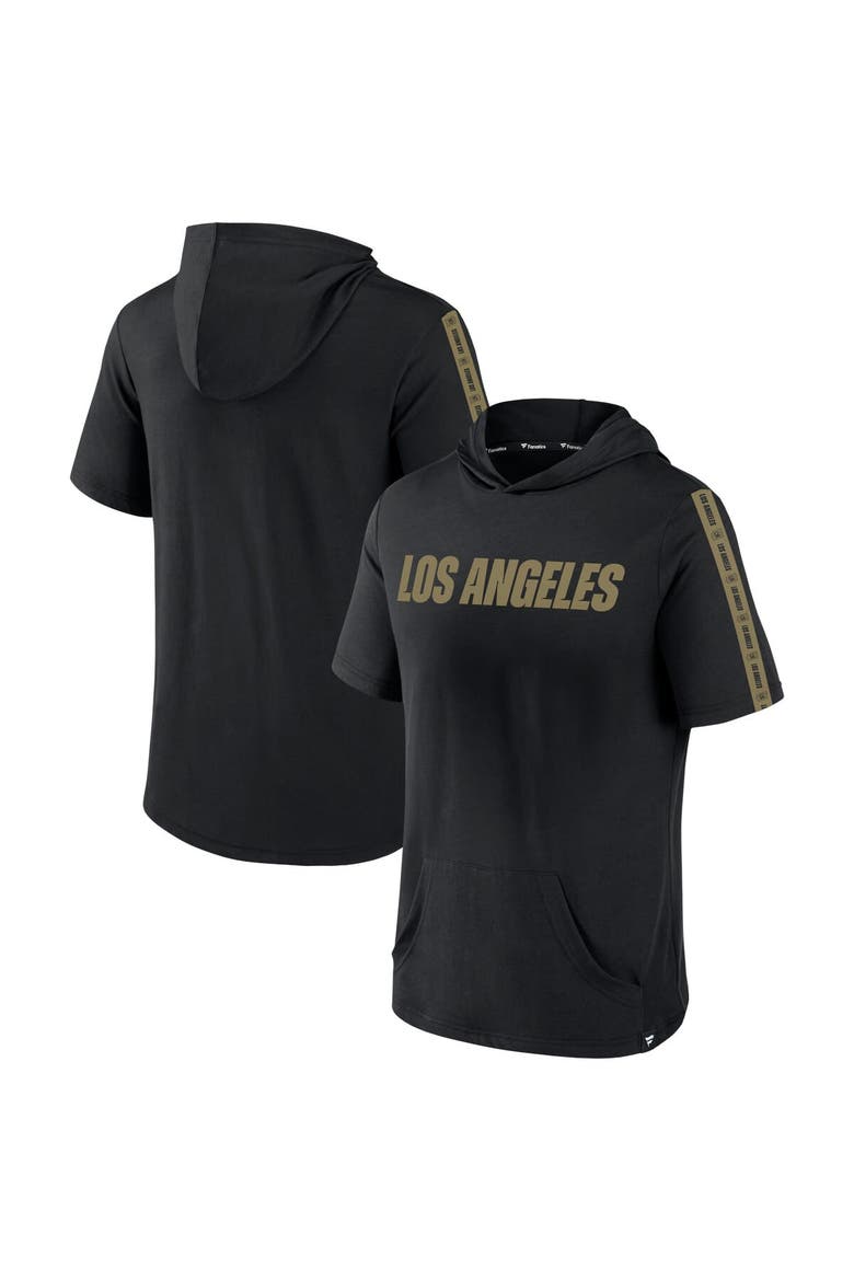 Men's Fanatics Branded Black LAFC Definitive Victory Short-Sleeved Pullover Hoodie, Main, color, Black