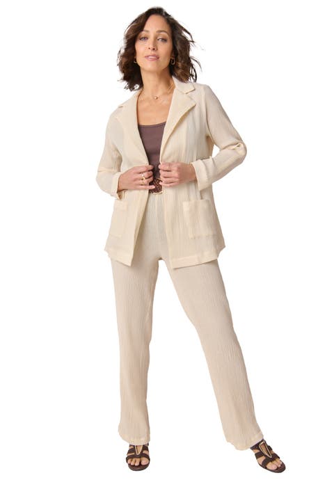 Wide Leg Gauze Pant (Plus)