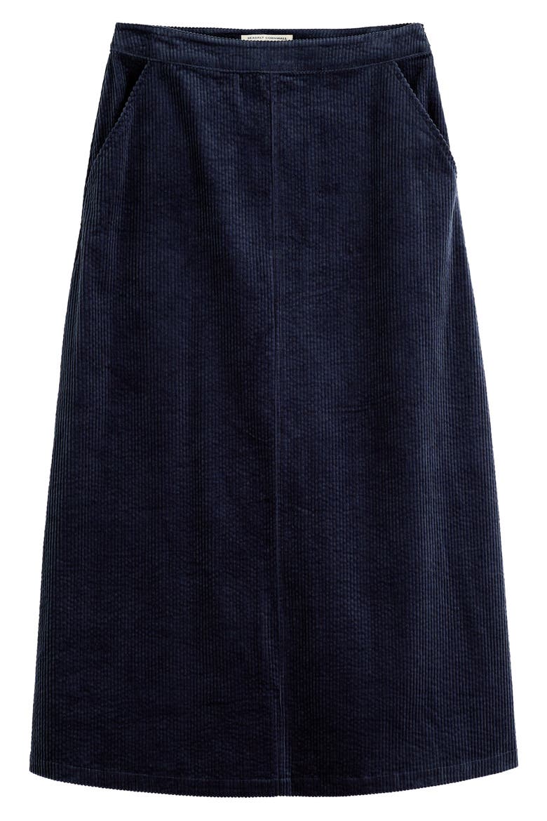 Window Wren Organic Cotton Corduroy Midi Skirt, Alternate, color, MARITIME