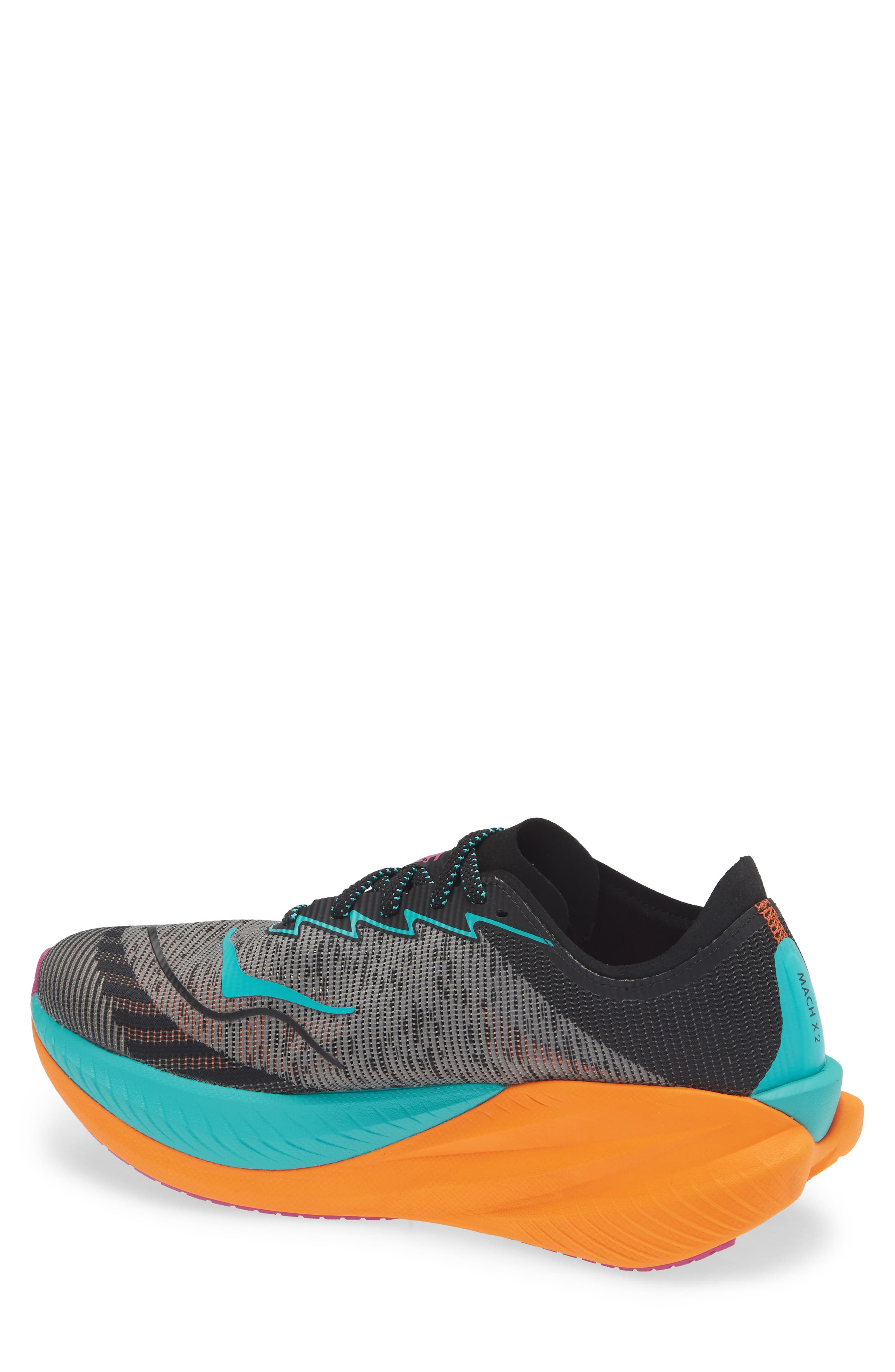 HOKA Mach X 2 Running Shoe, Alternate, color, Black / Electric Aqua