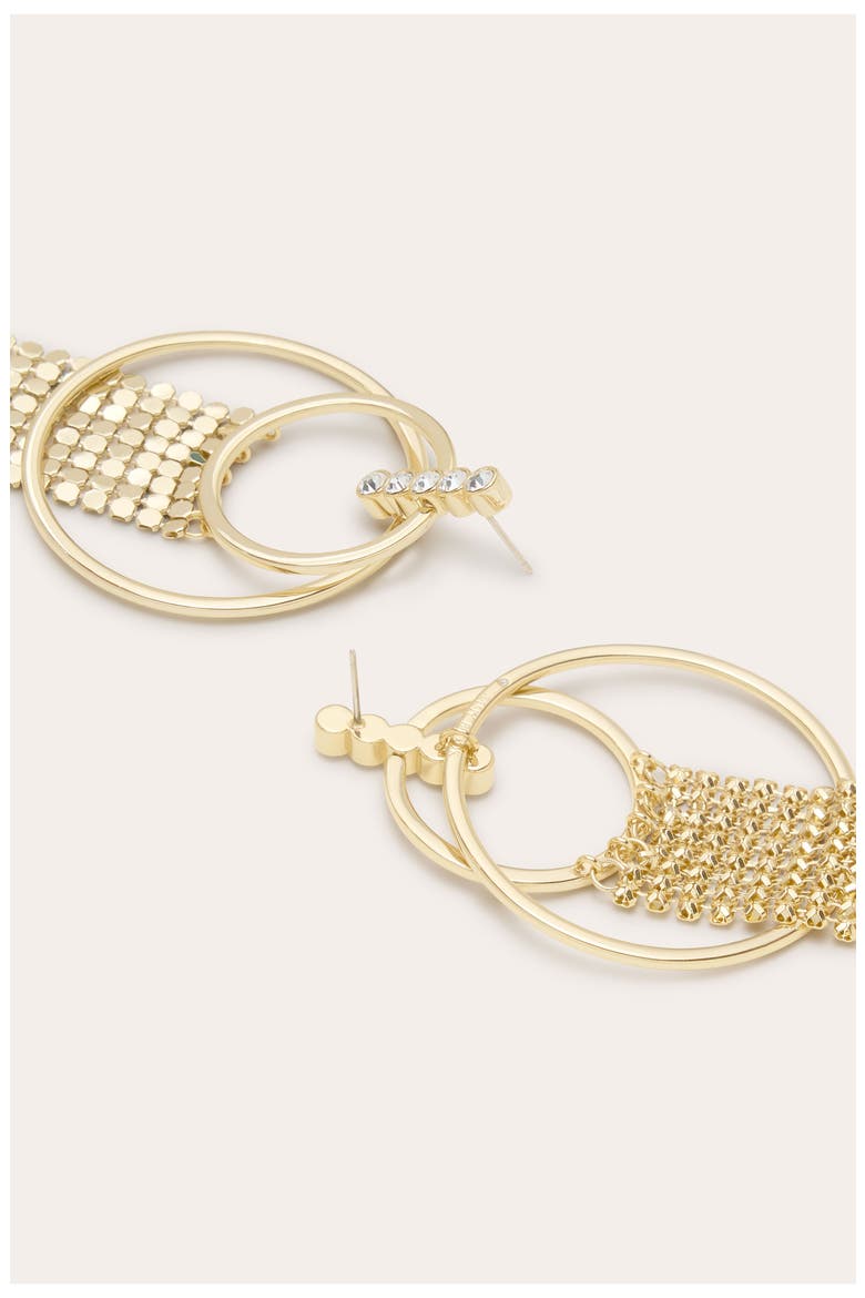 Nora Mesh Drop Earrings, Alternate, color, GOLD