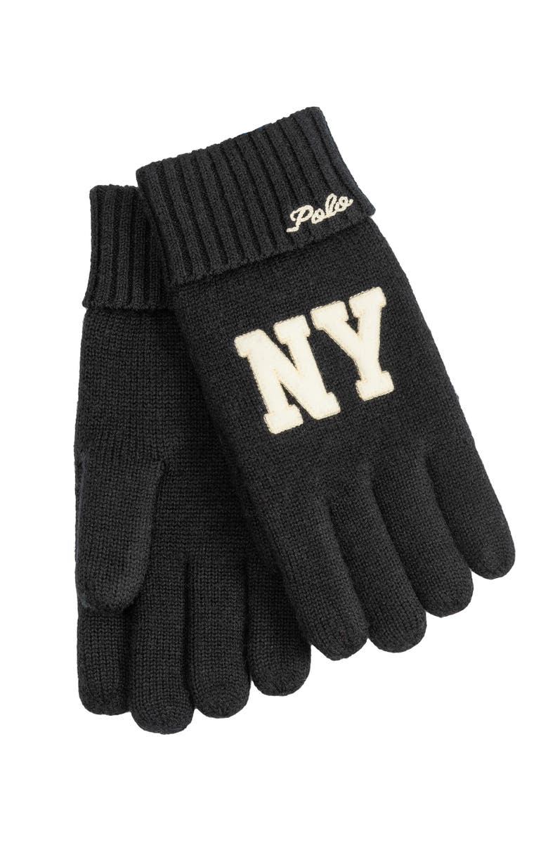 Polo Ralph Lauren Fleece Lined Polo Ny Glove, Alternate, color, Polo Black