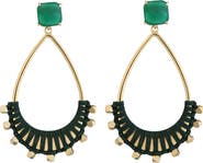 Panacea Green Wrapped Teardrop Earrings