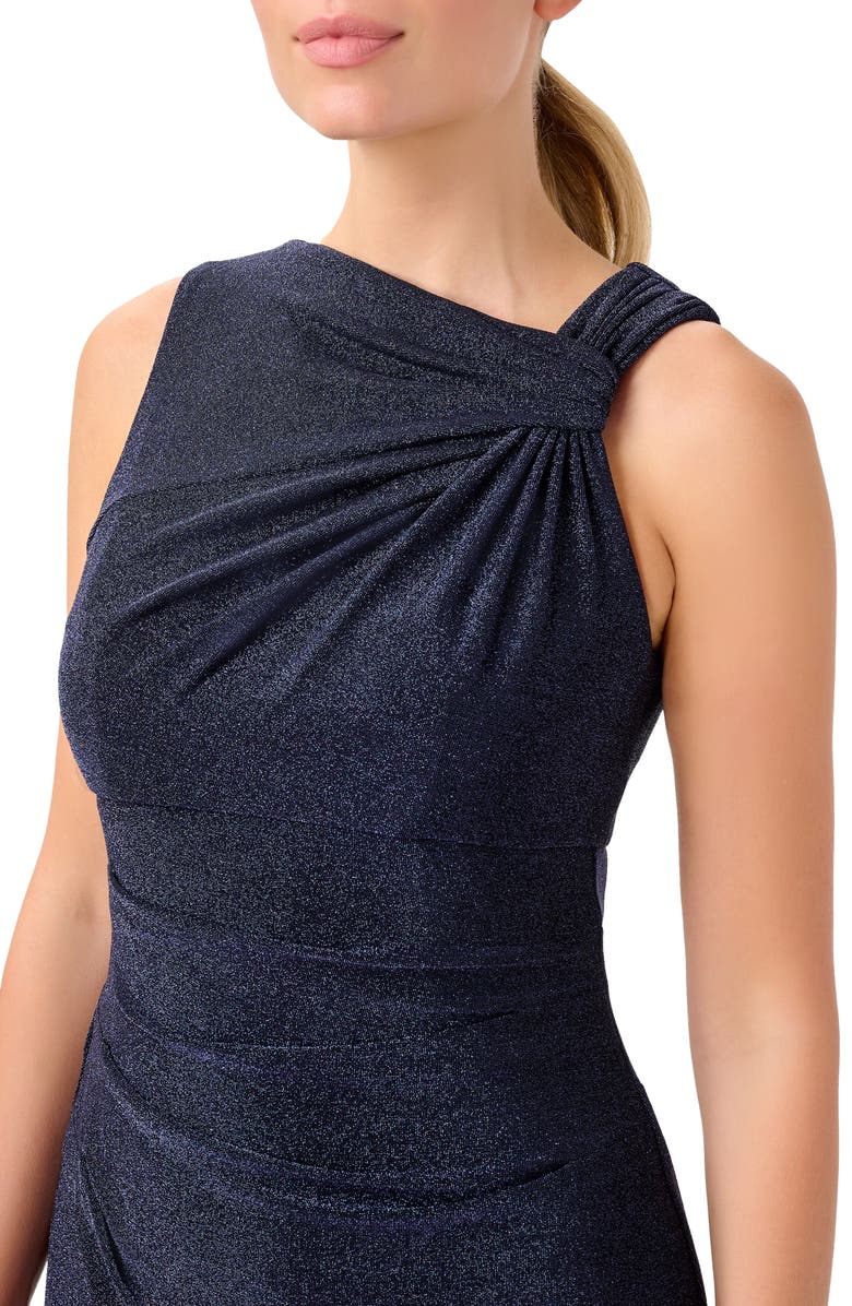 Adrianna Papell Metallic Jersey Sheath Dress, Alternate, color, 