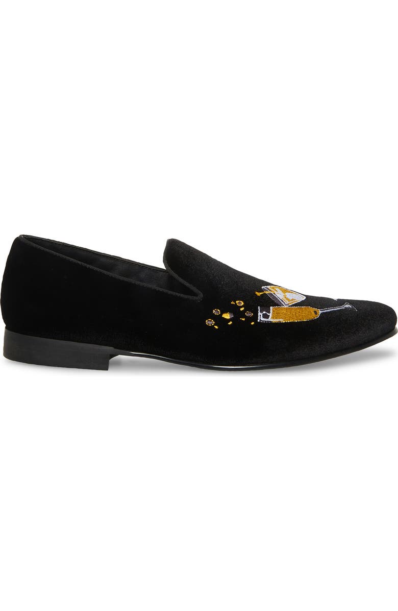 Steve Madden Lyndin Embroidered Smoking Slipper, Alternate, color,