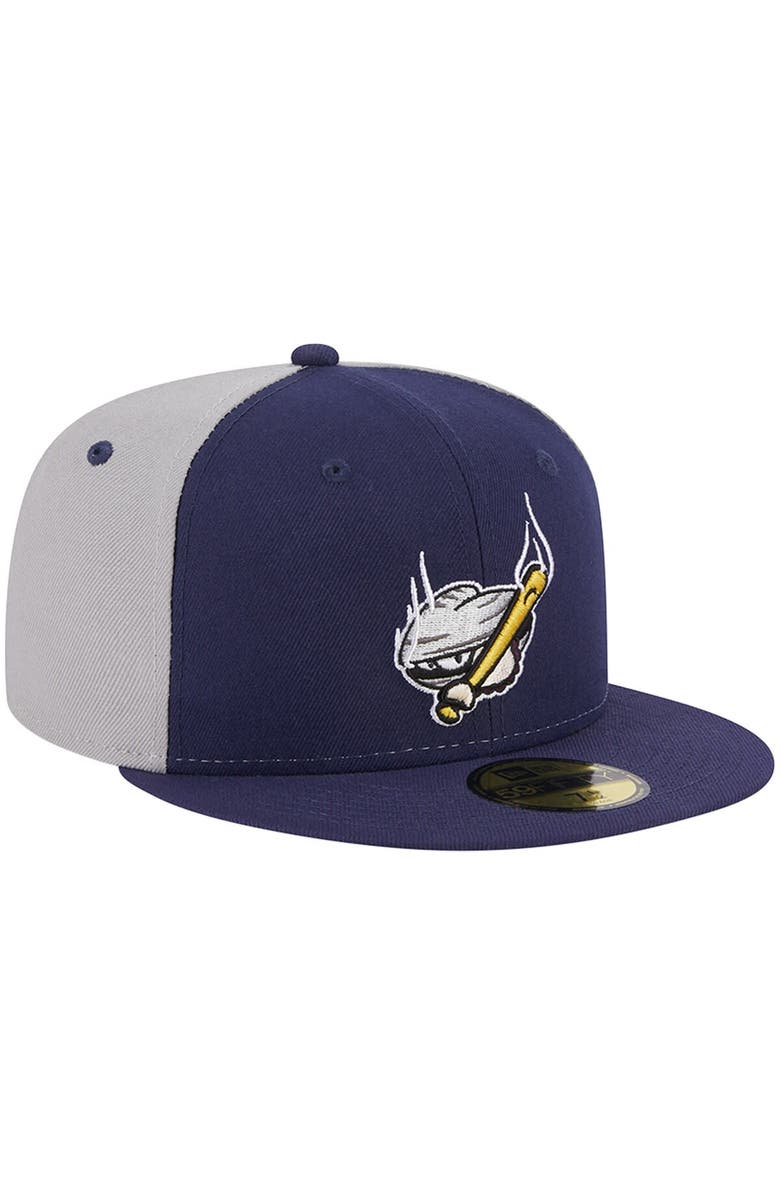 New Era Men's New Era Navy Portland Sea Dogs Theme Nights Clam Bake 59FIFTY Fitted Hat, Alternate, color, Navy