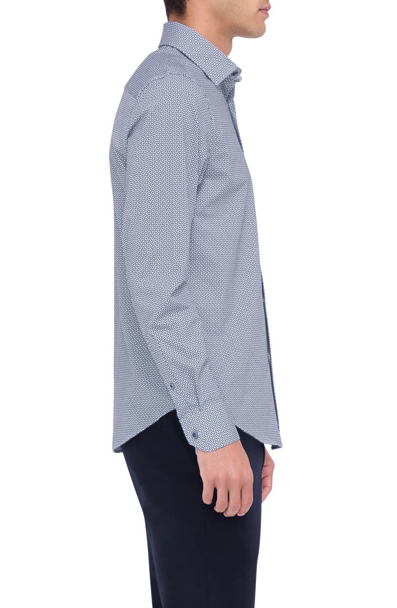 Bugatchi James OoohCotton<sup>®</sup> Geo Print Button-Up Shirt, Alternate, color,