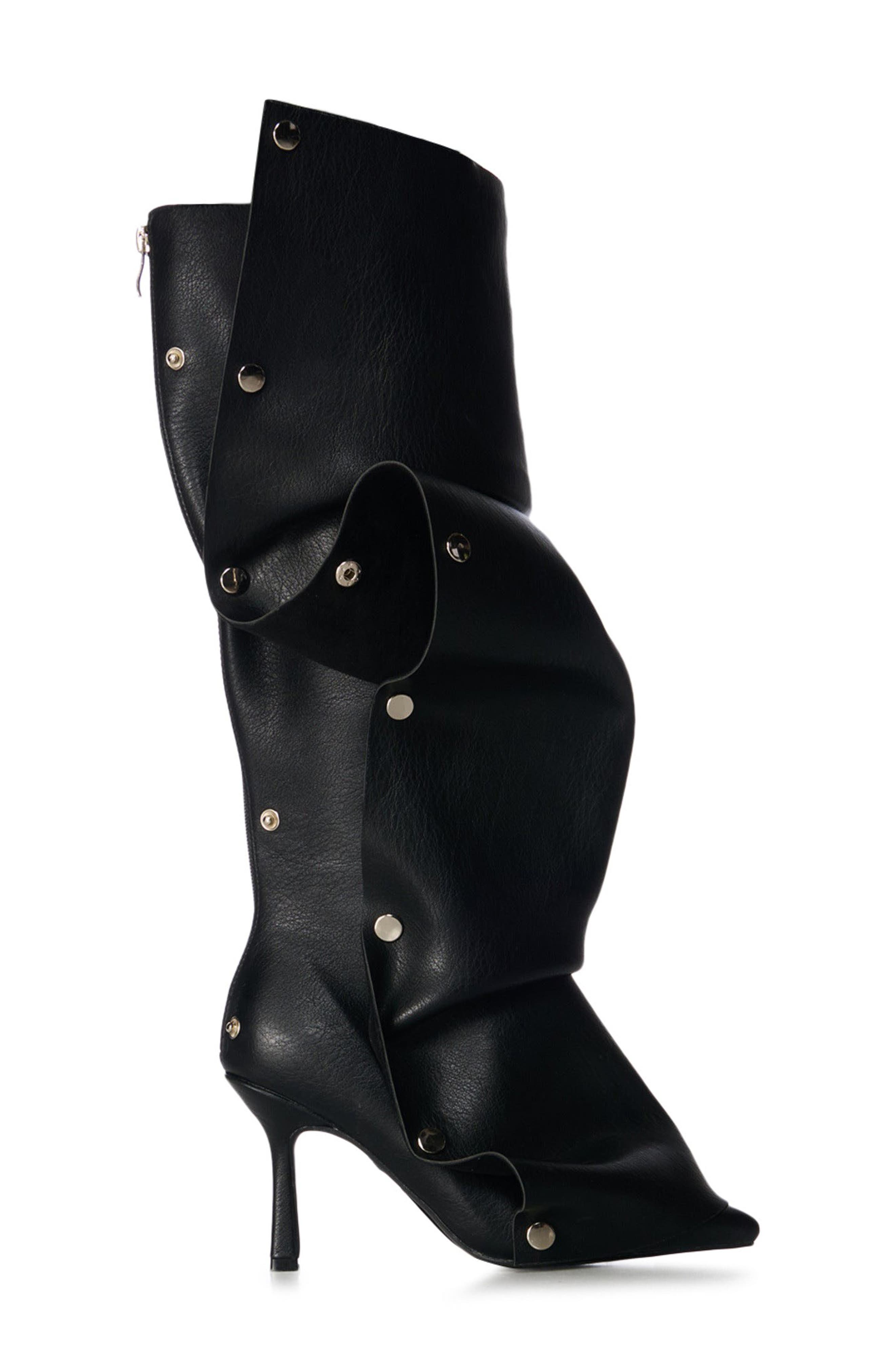 AZALEA WANG Imogine Adjustable Snap Boot, Alternate, color, Black