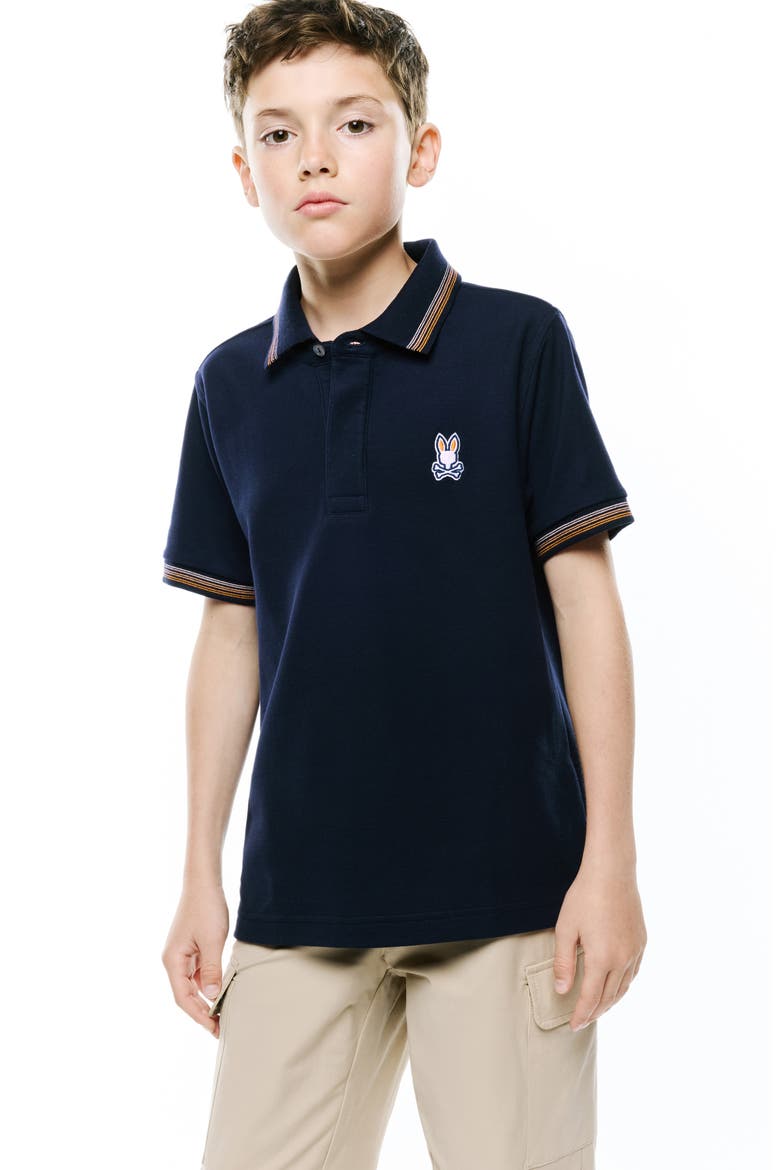 Kids' Jaydon Pique Polo, Alternate, color, BARITONE BLUE