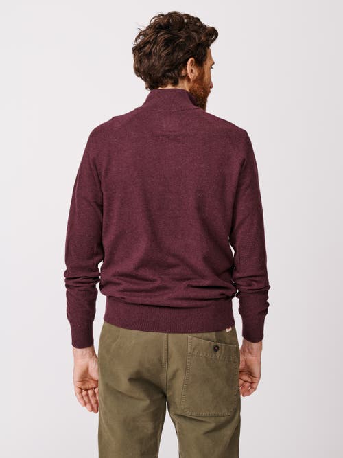 Aubin Bonby Zip Neck Sweater In Burgundy