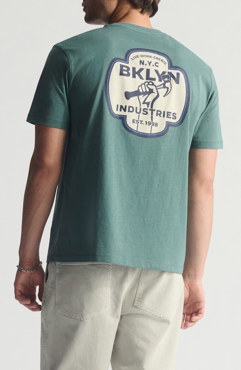 Brooklyn Industries Relaxed Vintage Graphic T-Shirt, Alternate, color, Silver Pine
