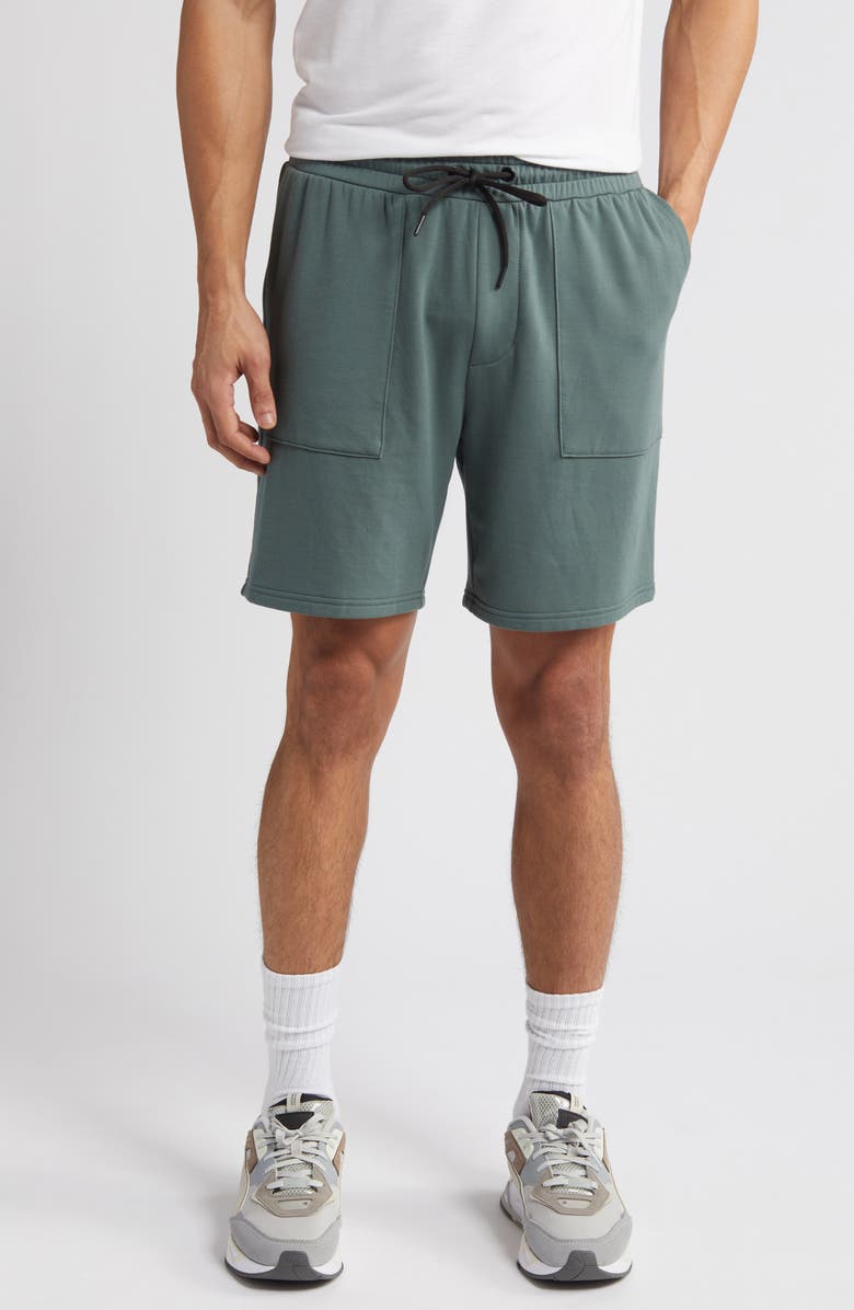 Threads 4 Thought Casper Fleece Drawstring Shorts, Main, color, Seagrass