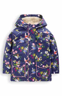 Mini Boden Kids' Graphic Hooded Coat