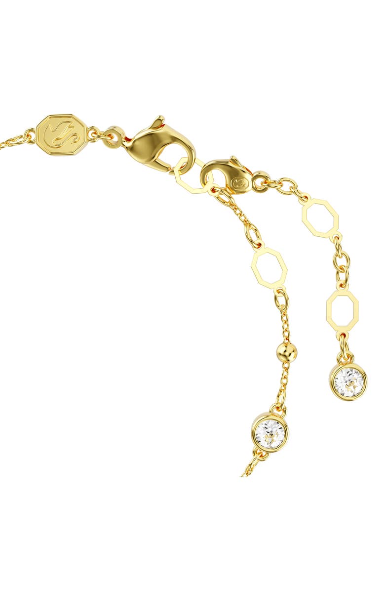 Swarovski Imber Crystal Station Bracelet, Alternate, color, White/ Gold