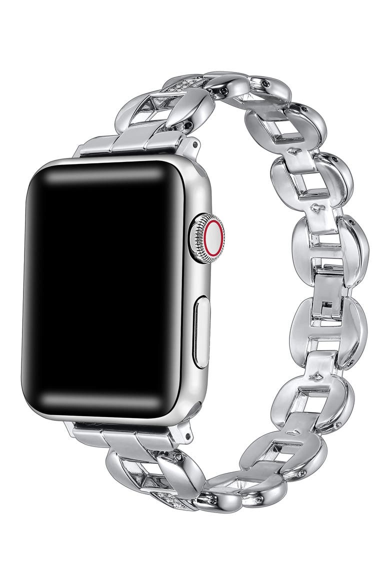 Joy Stainless Steel Apple Watch® Watchband, Alternate, color, SILVER