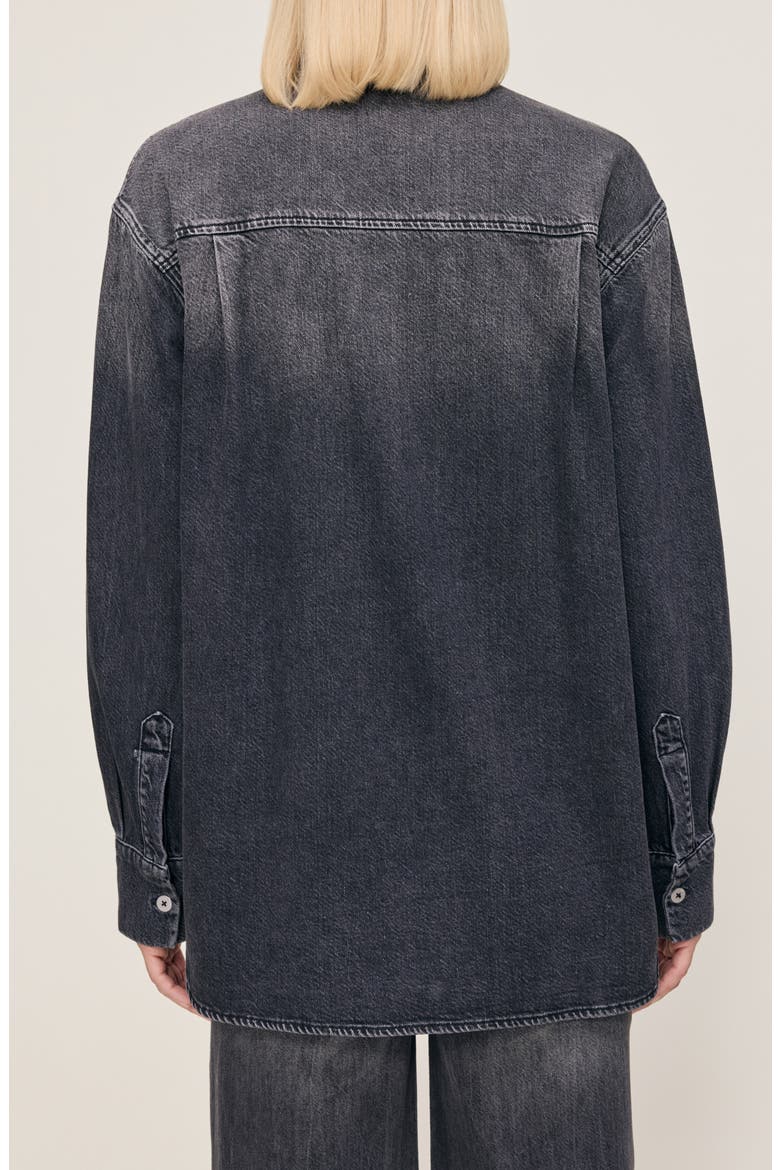 Faye Denim Shirt, Alternate, color, NIGHTSHADE AURA