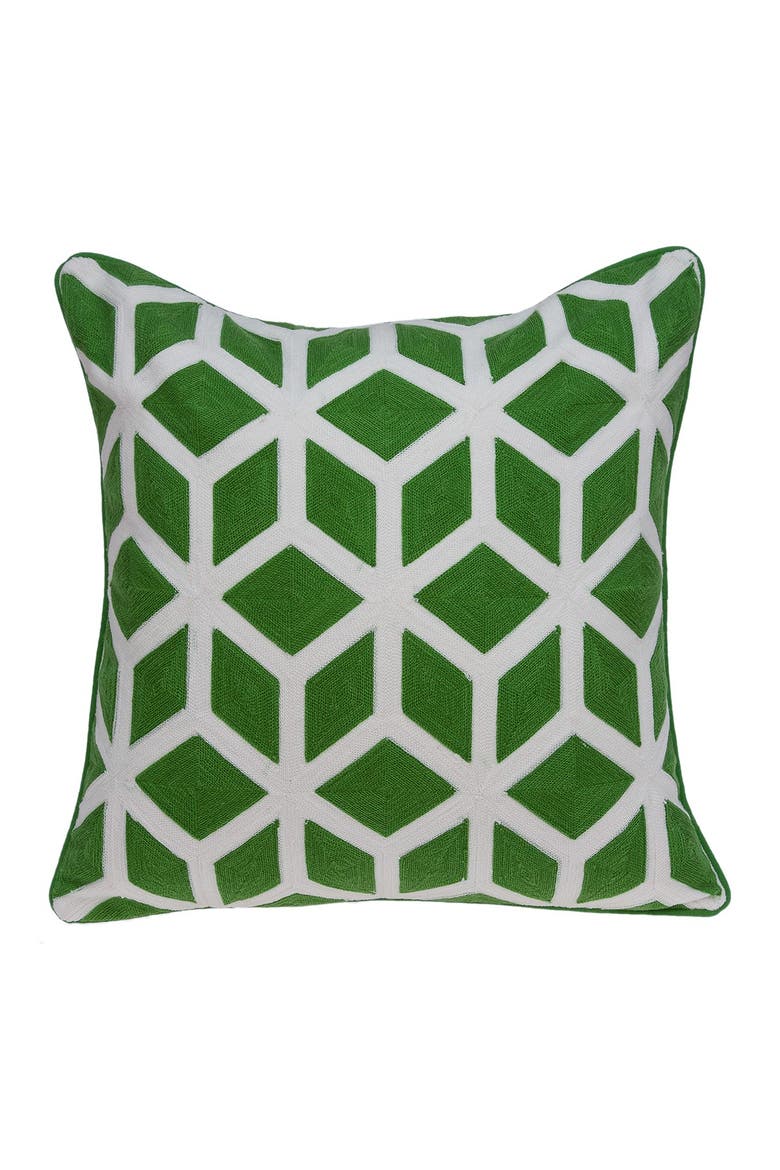 Panna Transitional Pillow - 20" x 20" - Green, Main, color, GREEN