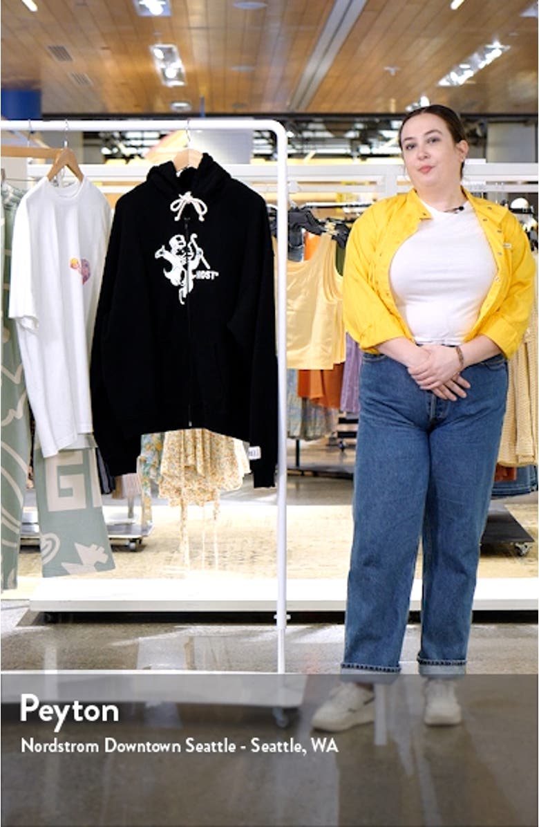 x Hasbro Monopoly Man Cotton Graphic Zip-Up Hoodie, sales video thumbnail