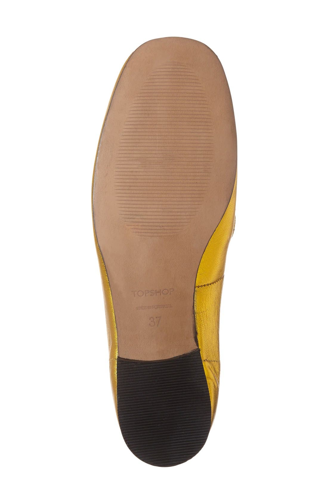 'Karter' Square Toe Loafer, Alternate, color, YELLOW