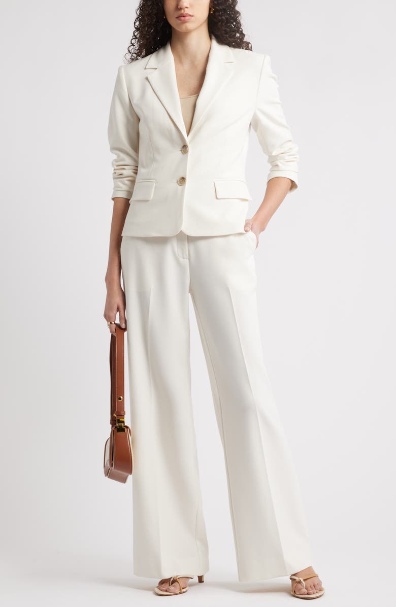 Nordstrom The Hanna Slim Fit Blazer, Alternate, color, Ivory Tofu