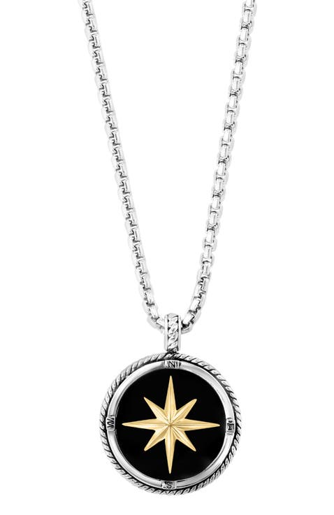 925 Sterling Silver Midnight Star Onyx Pendant