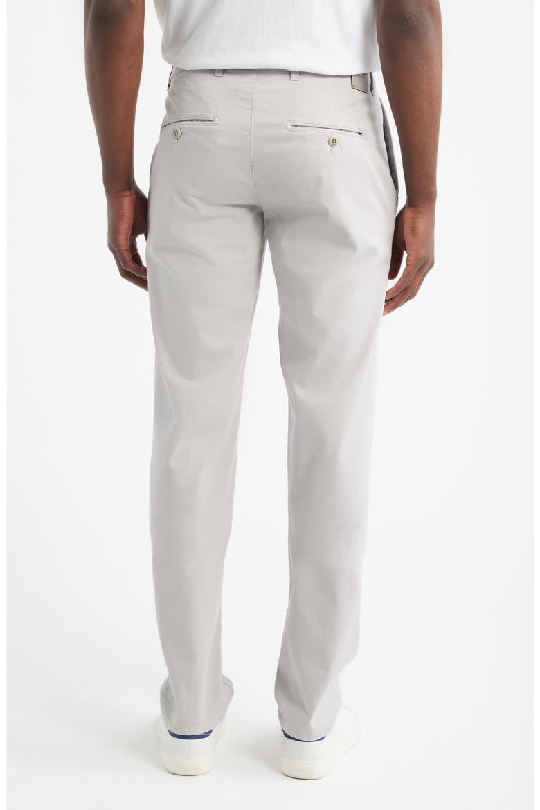 Fabio IDX Flat Front Modern Fit Cotton Blend Chinos, Alternate, color, PLATINUM