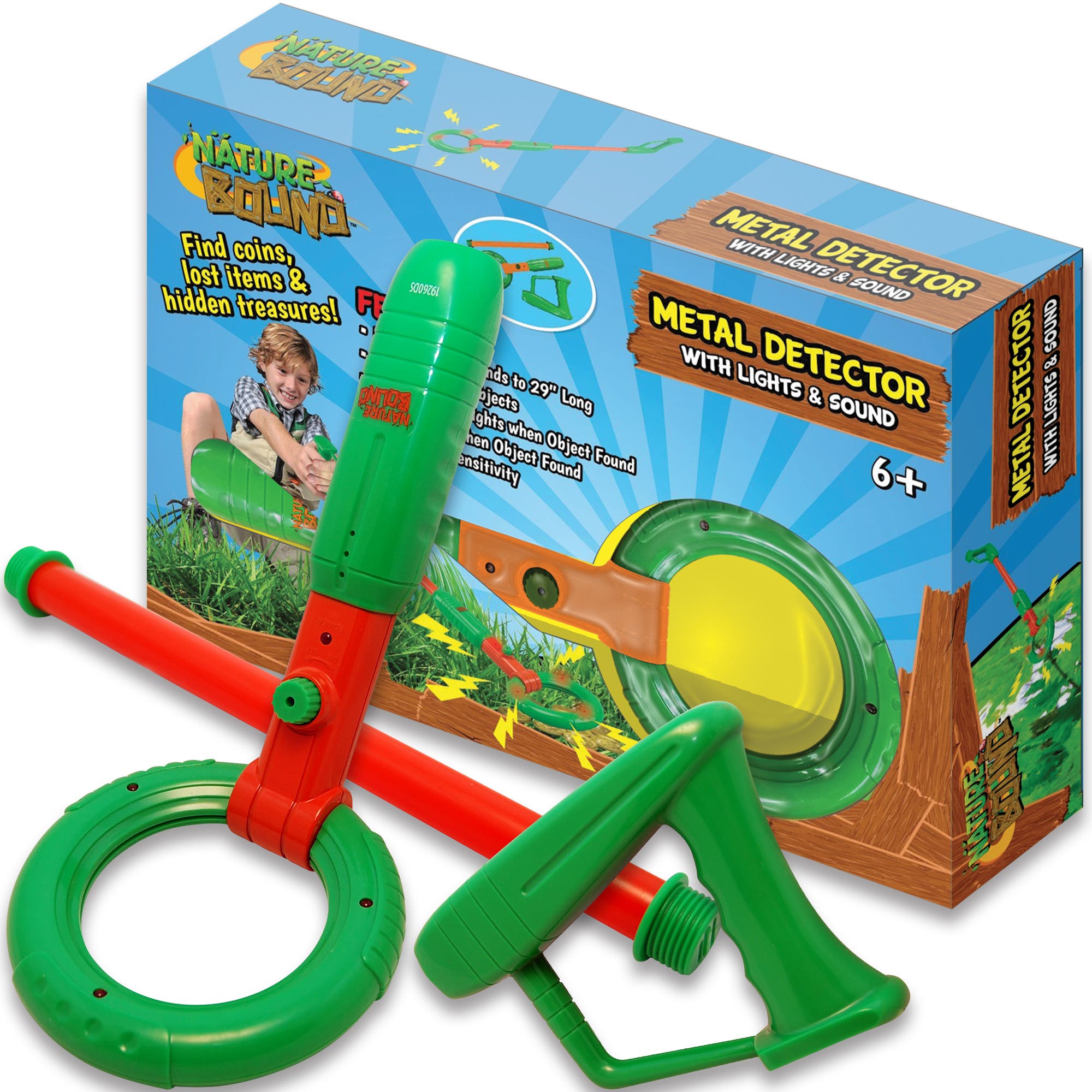 Nature Bound Metal Detector, Greenorange Toy Treasure Finder For Kids 6+ in Multicolored 