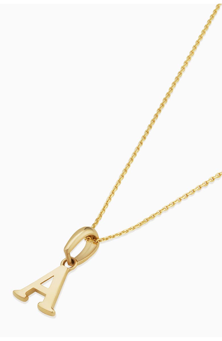 Oradina 14K Gold My Letter Initial Pendant Necklace, Alternate, color, Letter A