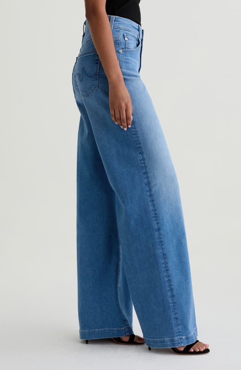 AG Deven High Waist Ultra Wide Leg Jeans, Alternate, color, Minimalist