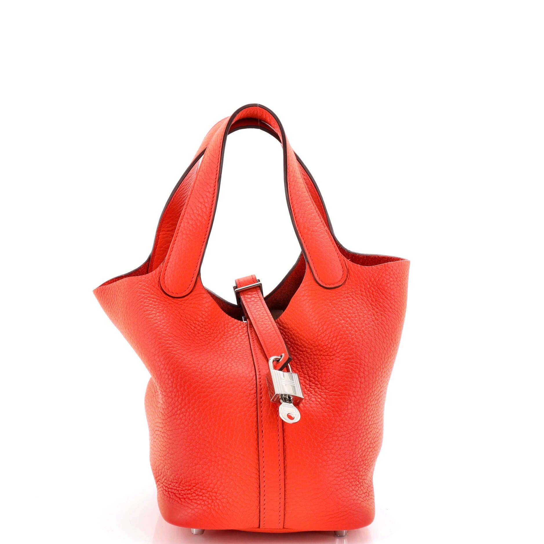 Picotin Lock Bag Clemence PM, Main, color, Orange