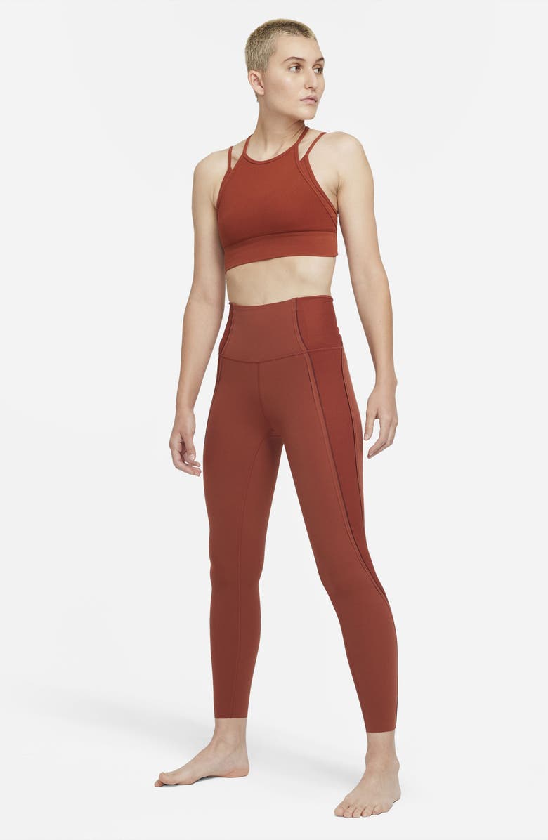 Nike Yoga Luxe Infinalon 7/8 Tights, Alternate, color, Redstone/ Dark Pony