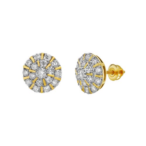 Luvmyjewelry Hadrianus 10k Gold Diamond Unisex Earrings In 10k Yellow Gold
