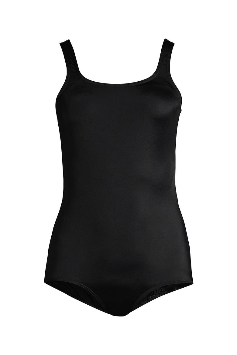 Mastectomy Chlorine Resistant Tugless One Piece Swimsuit Soft Cup, Alternate, color, Black