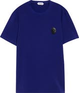 Versace Leather Medusa Patch Stretch Cotton T-Shirt