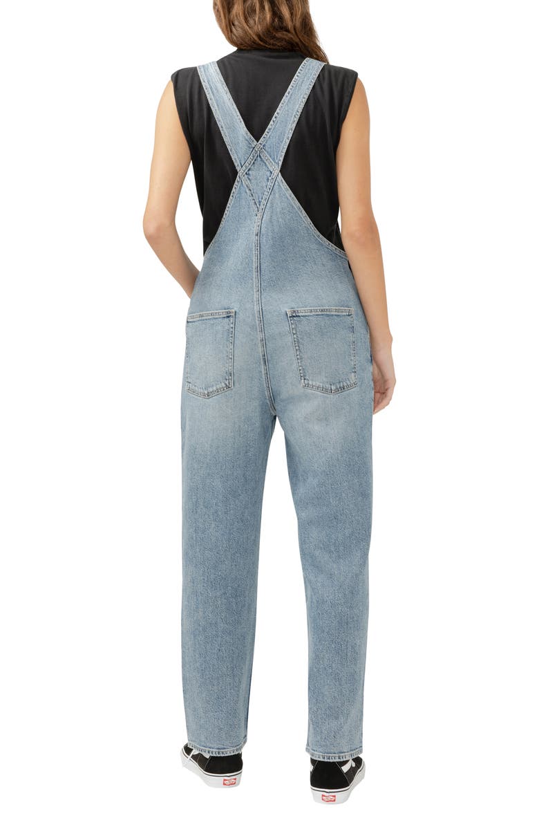 Silver Jeans Co. '90s Baggy Denim Overalls, Alternate, color, 
