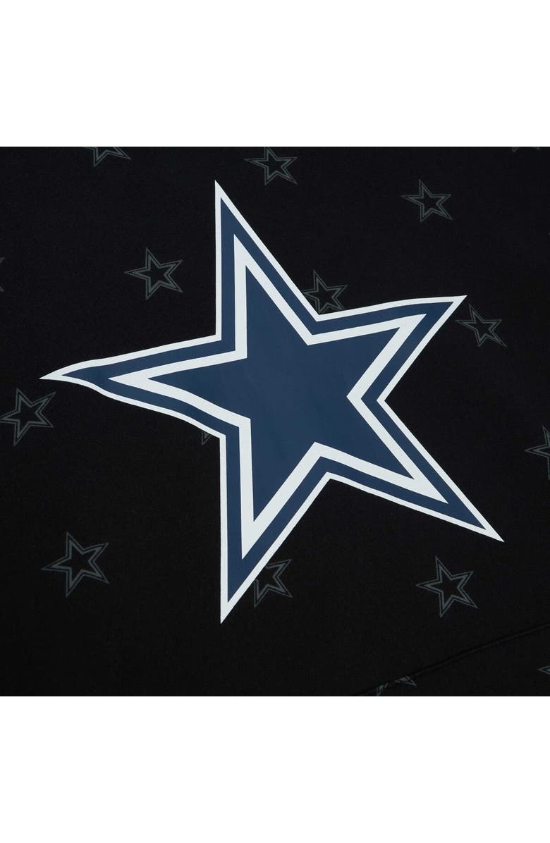 Mitchell & Ness Men's Mitchell & Ness Black Dallas Cowboys Allover Print Fleece Pullover Hoodie, Alternate, color,