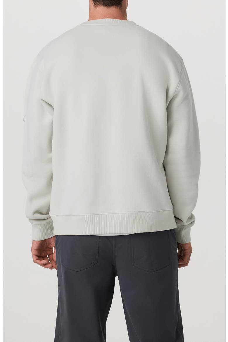 Seaside Cotton Blend Crewneck Sweatshirt, Alternate, color, LIGHT HEATHER GREY
