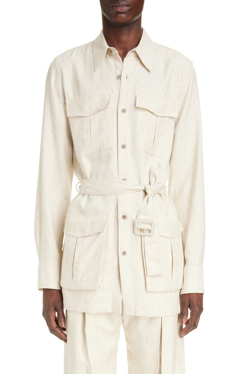 Dries Van Noten Columbia Twill Shirt Jacket, Main, color, 