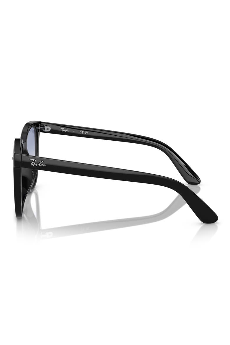 57mm Gradient Square Sunglasses, Alternate, color, BLACK
