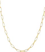 Adornia 18K Gold Plated Paper Clip Chain Necklace