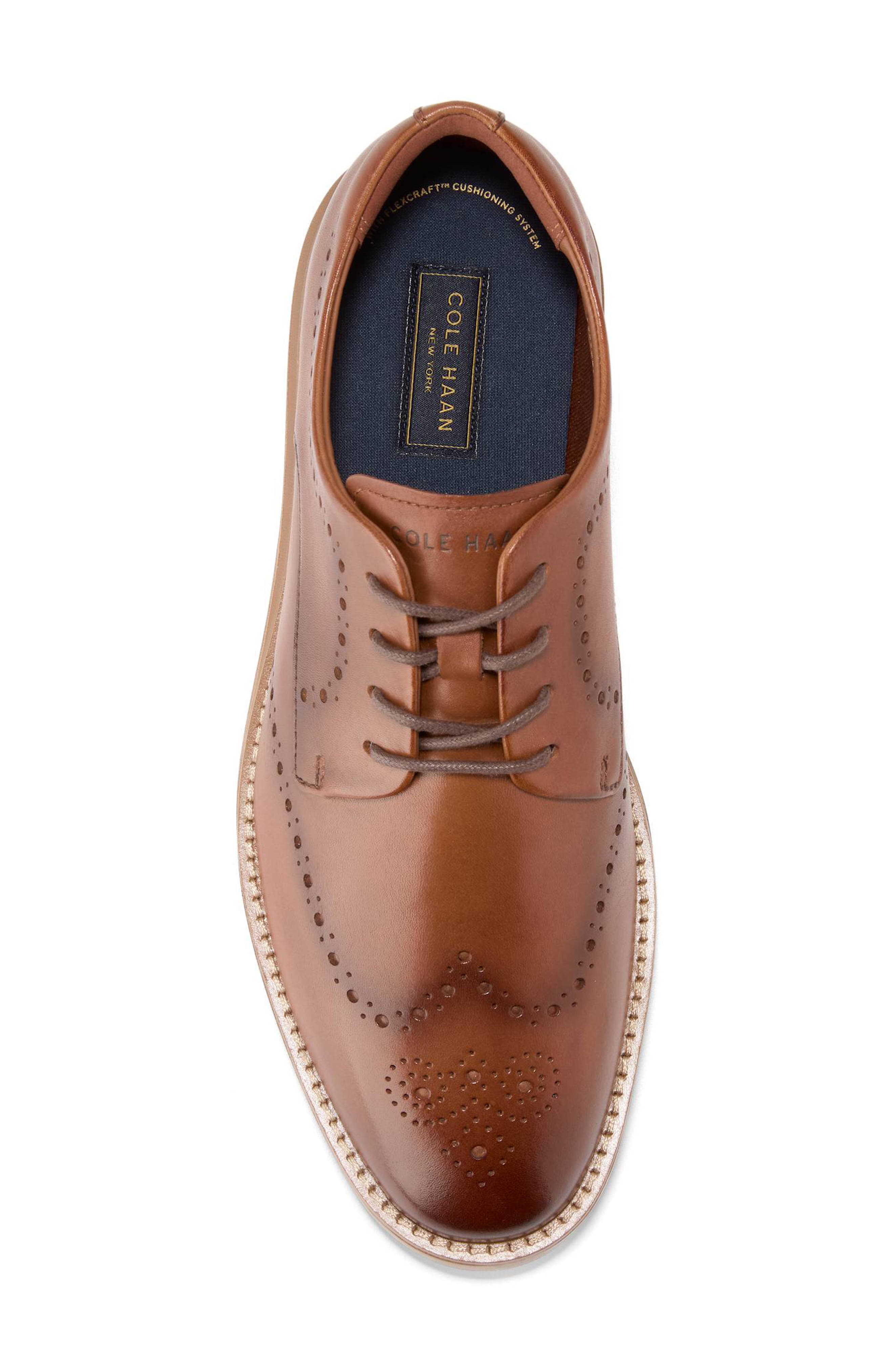 Grand Neoclassic Flexcraft Leather Wingtip Oxford, Alternate, color, BRITISH TAN / DARK NATURAL