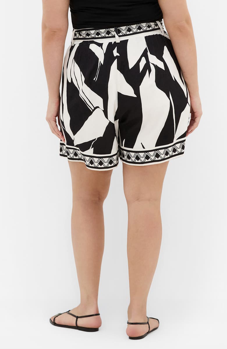 City Chic Belted High Waist Shorts, Alternate, color, Mirage