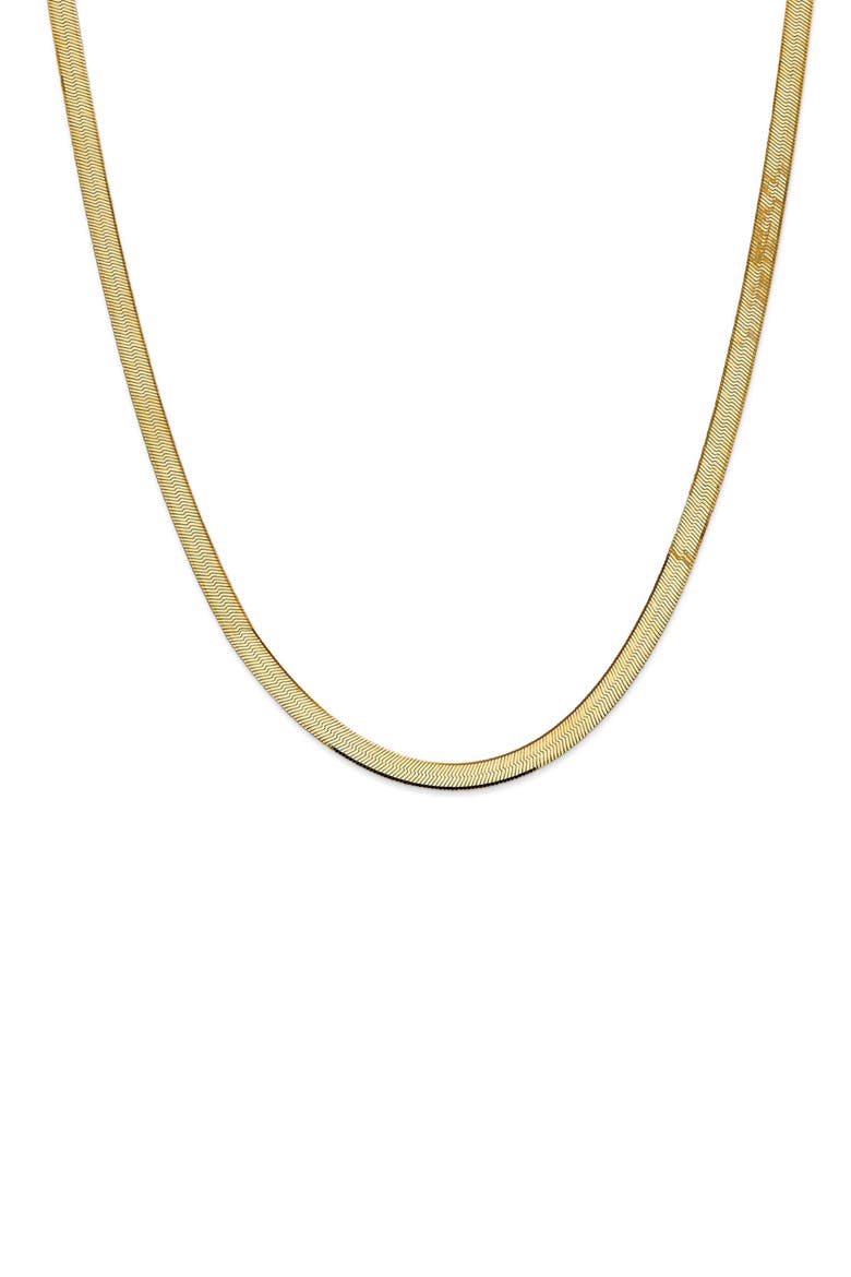 Herringbone Chain Necklace, Main, color, GOLD