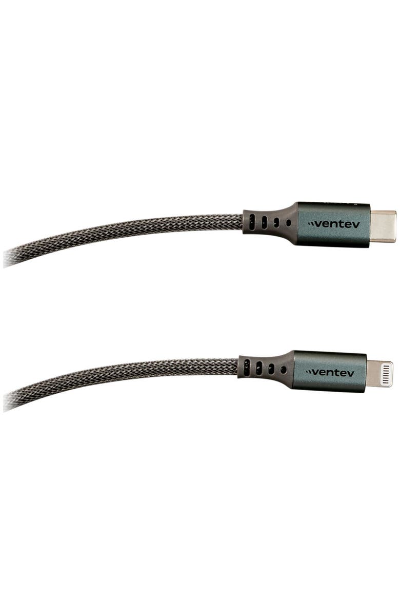 Ventev Alloy USB-C to Apple Lightning High Speed Ultradurable 10 Foot Cable, Alternate, color, Grey