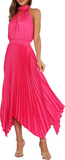 Dominique Pleated Sleeveless Maxi Dress