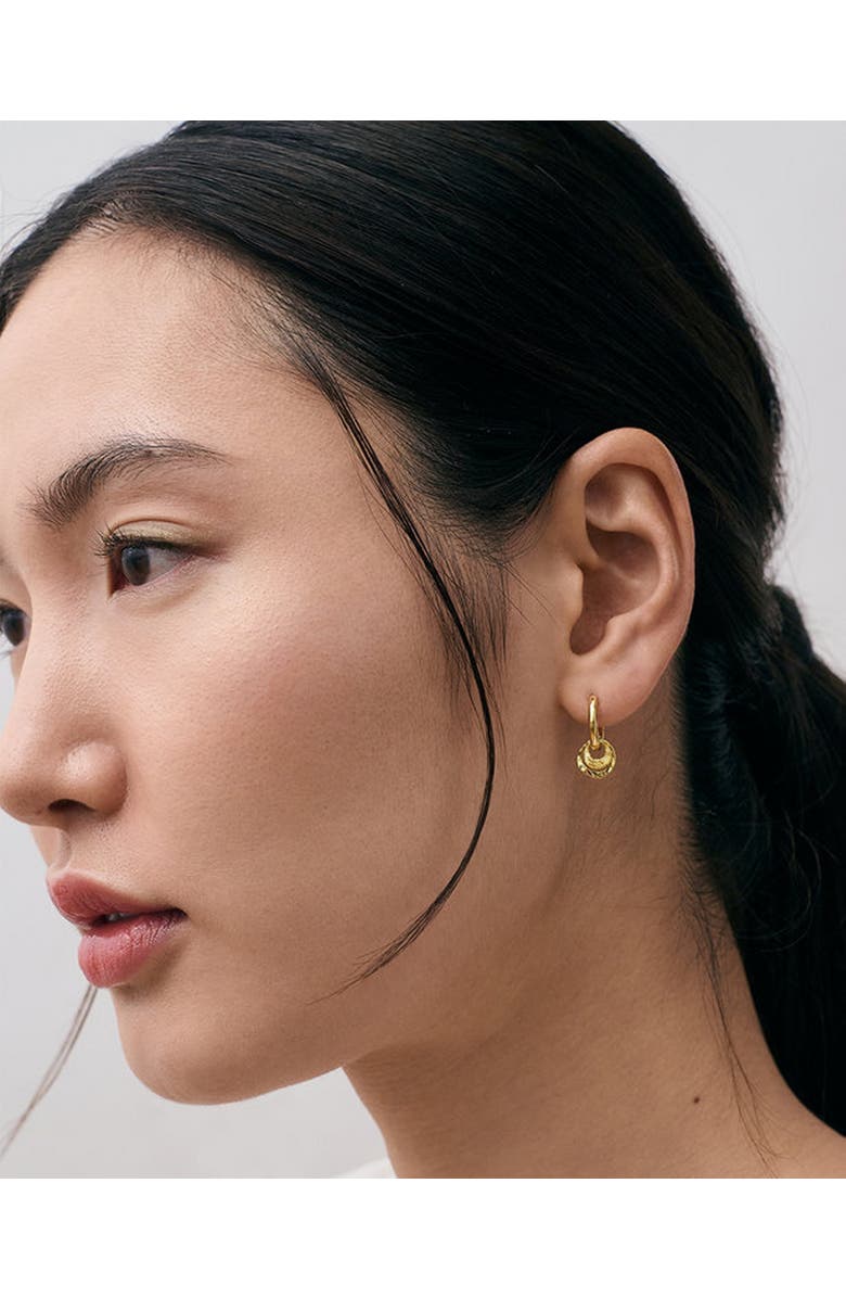 Astley Clarke Gold Raye Charm Huggie Hoops, Alternate, color, Gold